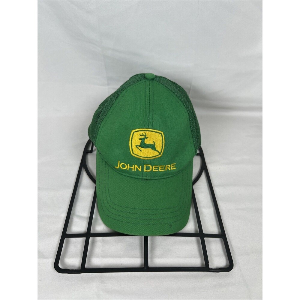 John Deere Snapback Cap Green Yellow Trucker Hat Tractor Agriculture